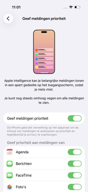 Instellingen voor meldingen