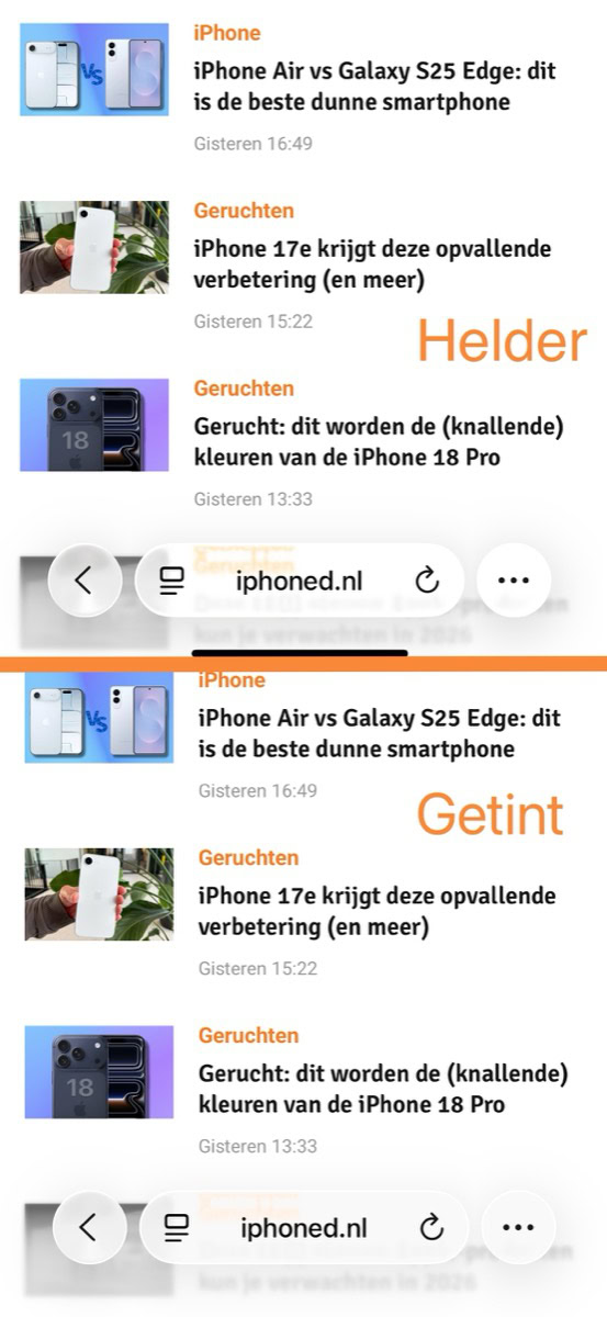 Verschil tussen Helder en Getint