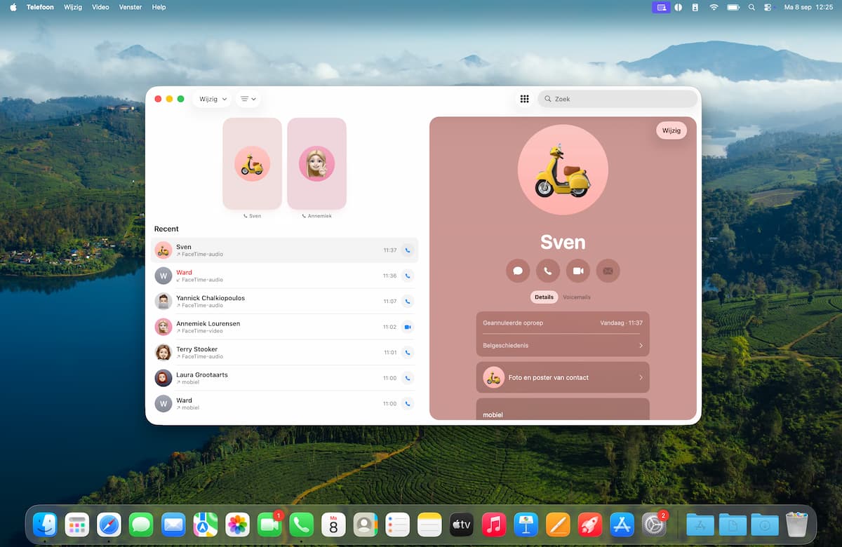 Instructiefoto: Telefoon app