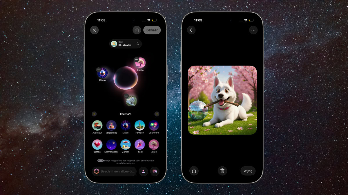 image Playground afbeelding genereren