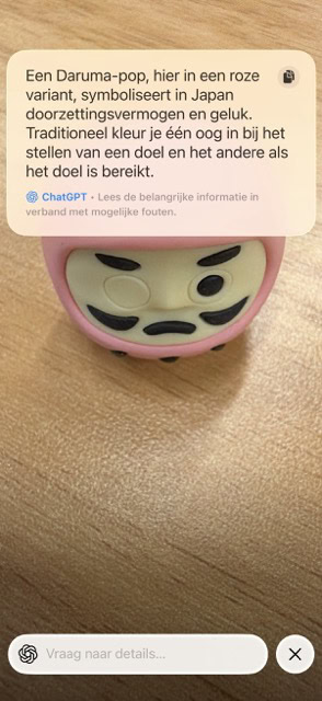 Vraag informatie over voorwerp aan ChatGPT