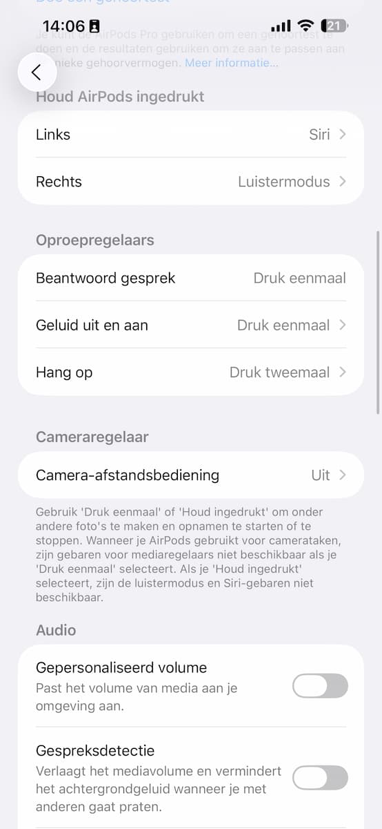 Instructiefoto: Instellingen
