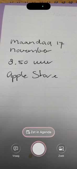 Zet een tijdstip in je Agenda