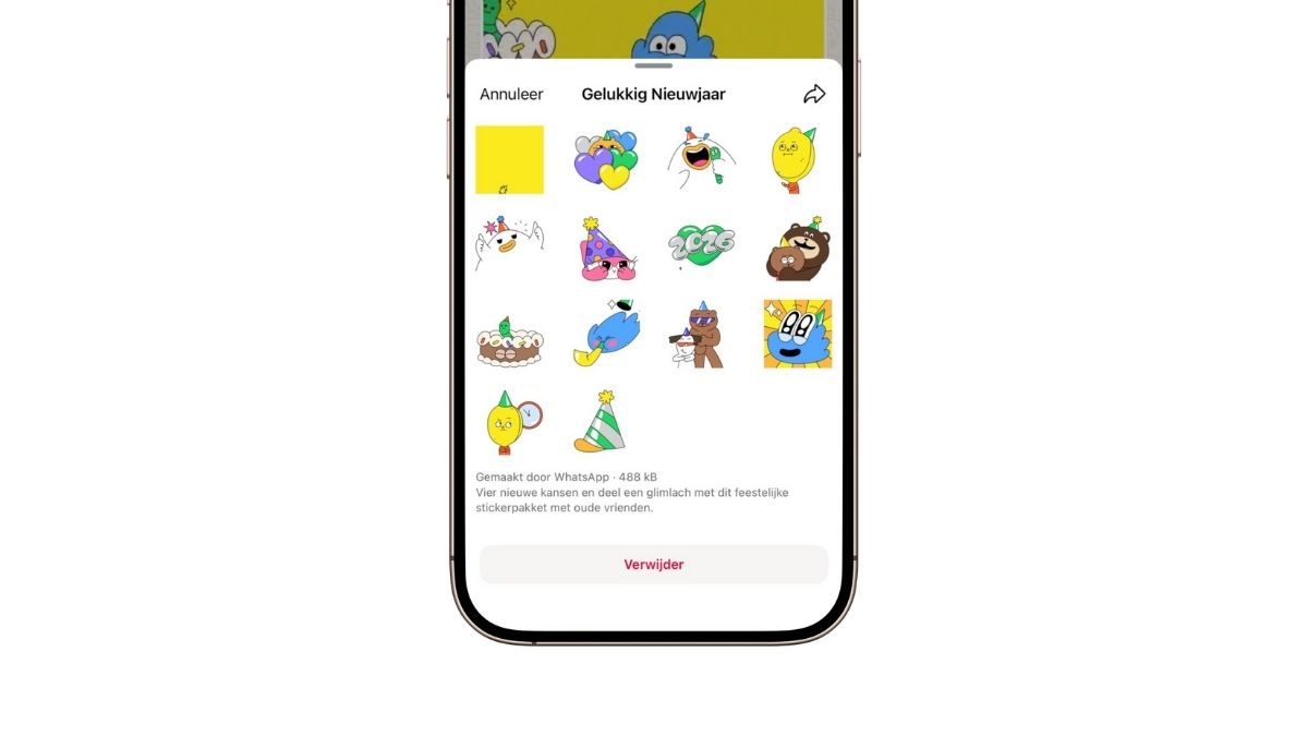 Stickers Gelukkig nieuwjaar WhatsApp