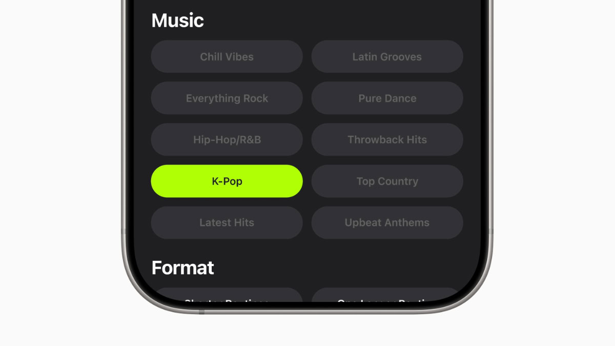 Alle genres in Apple Fitness+