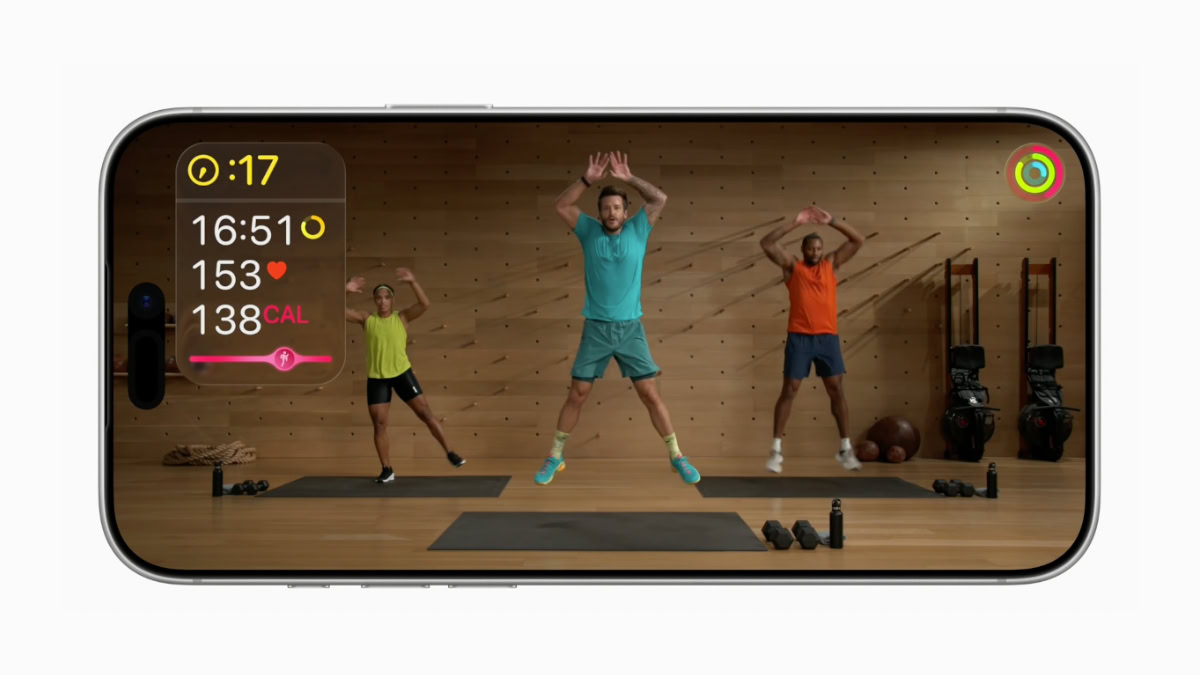 Filmpje van workout in Apple Fitness