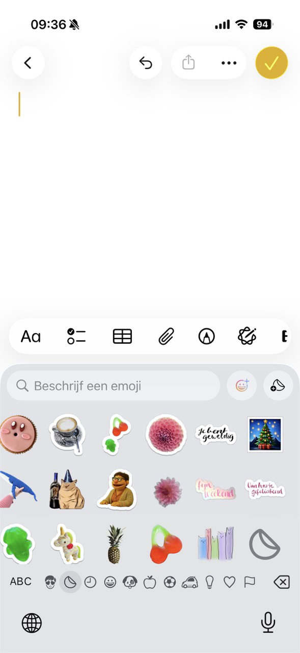kest emoji op je toetsenbord