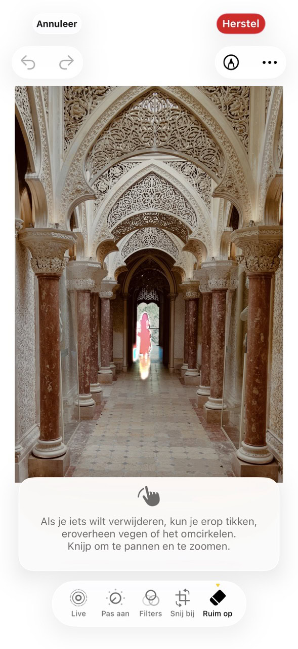 Selecteer het storende element