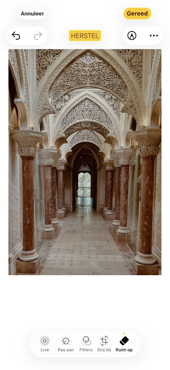 Element verwijderd van foto