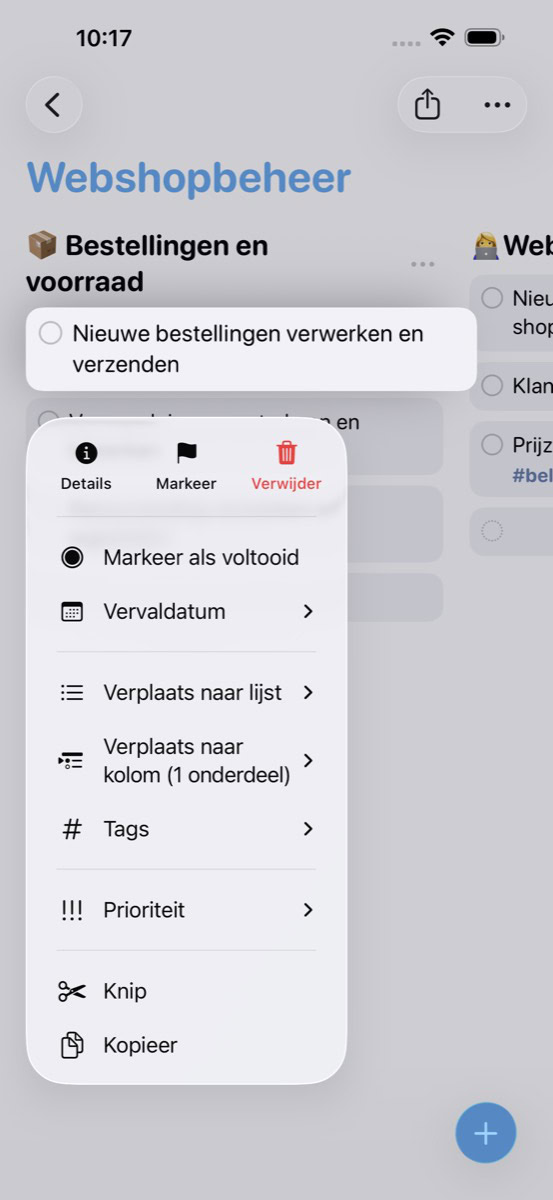 Venster om Herinnering aan te passen