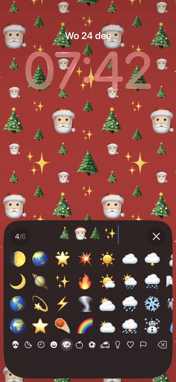 Maak een kerst-achtergrond met emoji