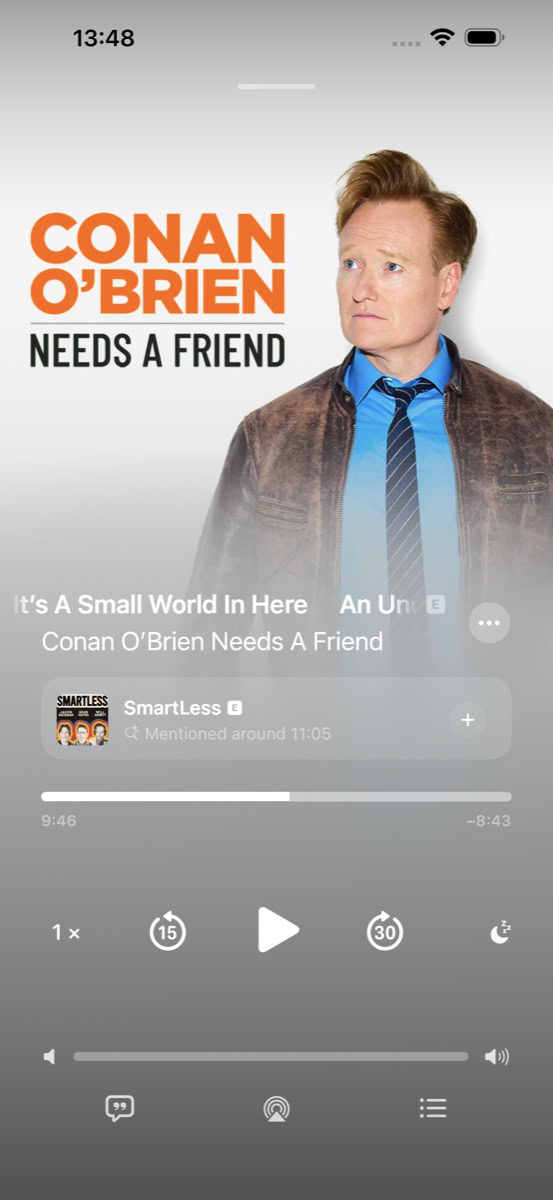 Conan o' Brien podcast met verwijzing naar SmartLess