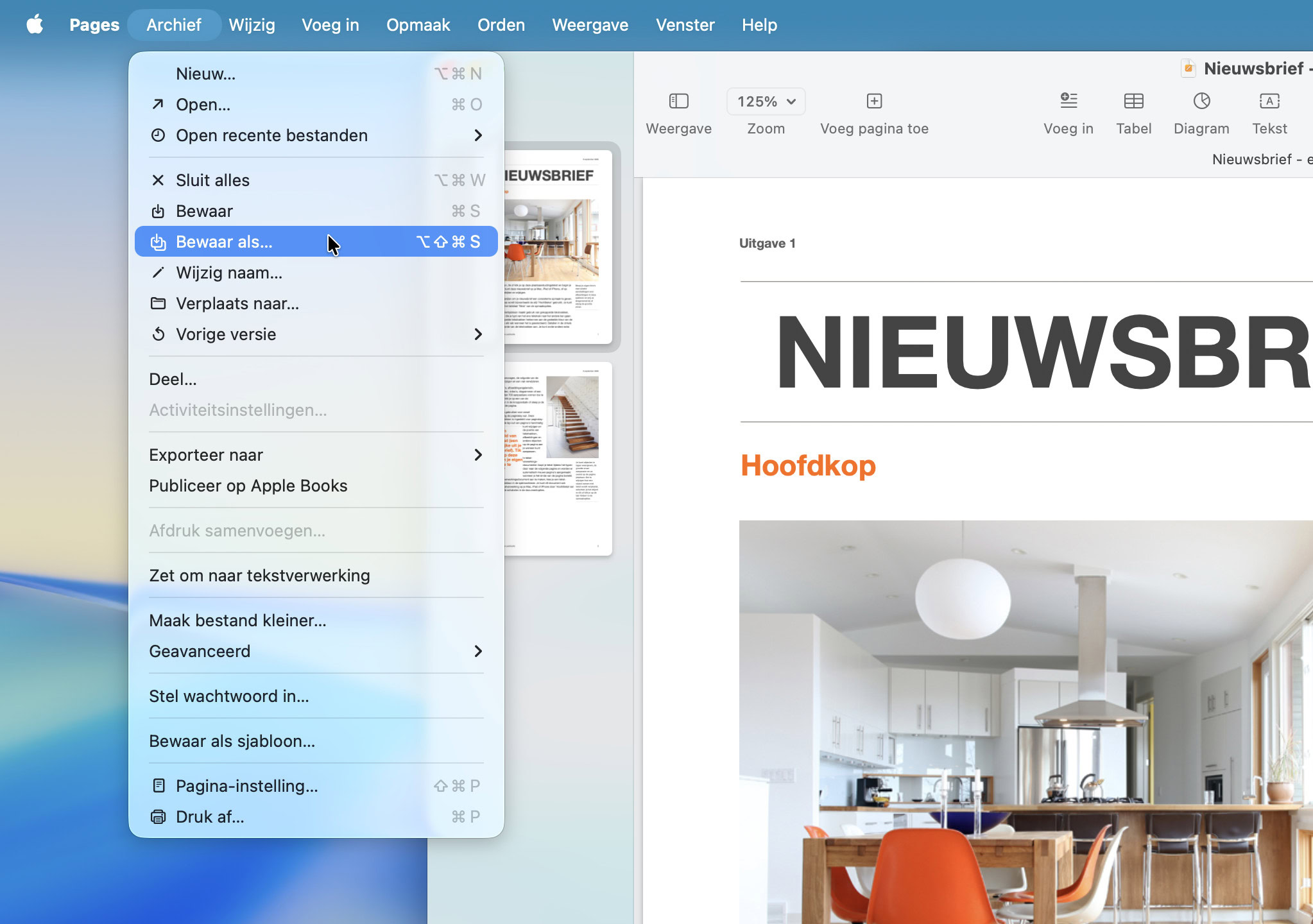 Instructiefoto: Extra opties in apps