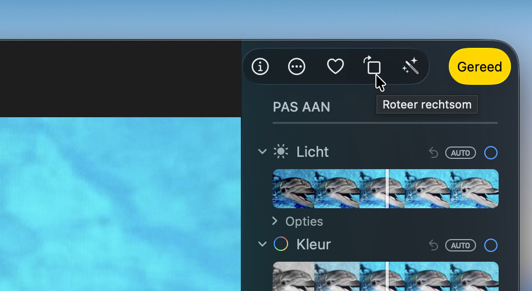 Instructiefoto: Roteer de andere kant op