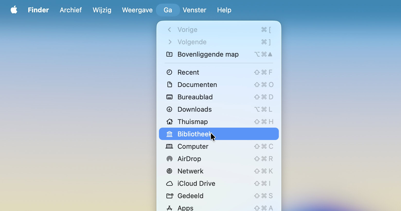 Instructiefoto: Toegang tot je bibliotheek
