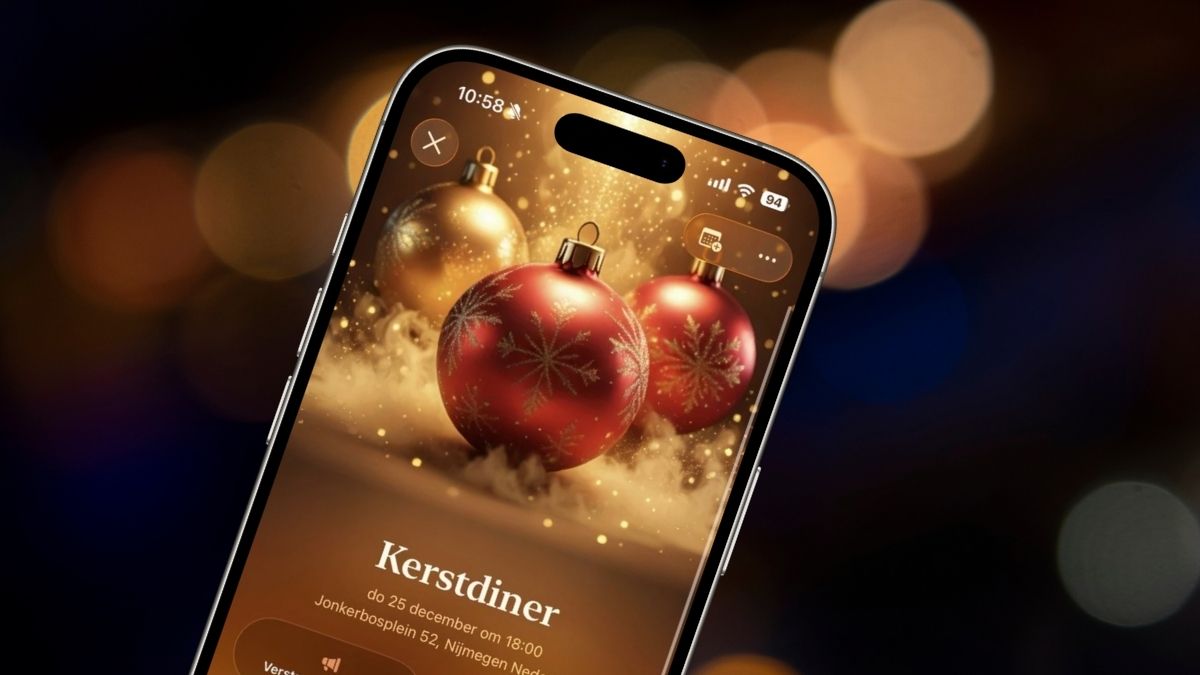 Uitnodiging maken met je iPhone voor kerst