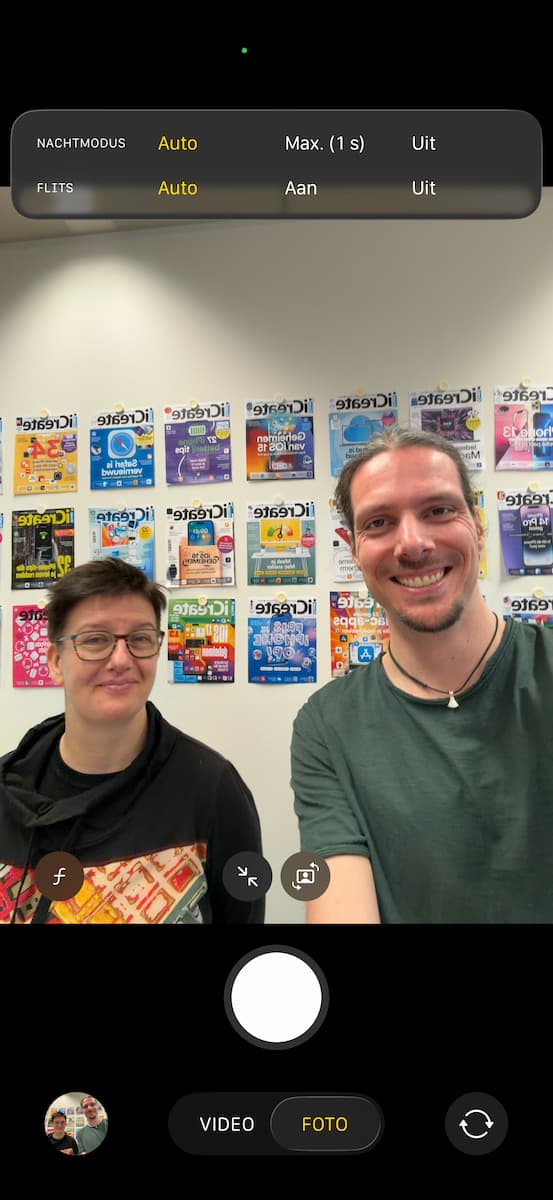 Instructiefoto: Nachtmodus en flitser