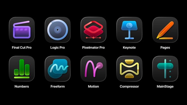 Alle apps binnen de Apple Creator Studio