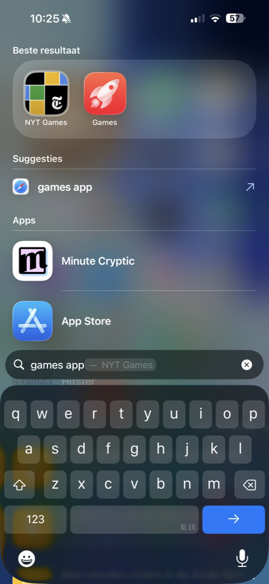 Games-app in Spotlight