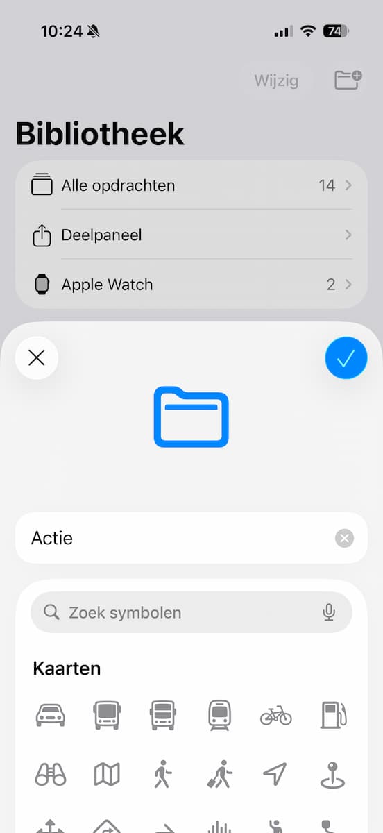 Instructiefoto: Nieuwe map