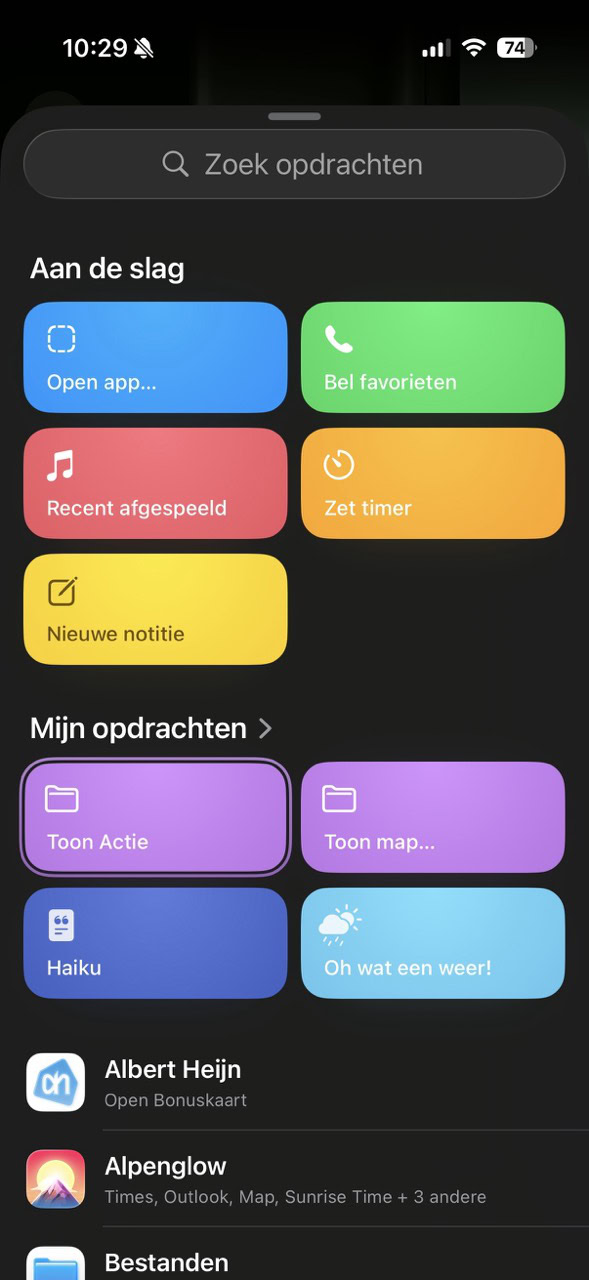 Koppel aan actieknop