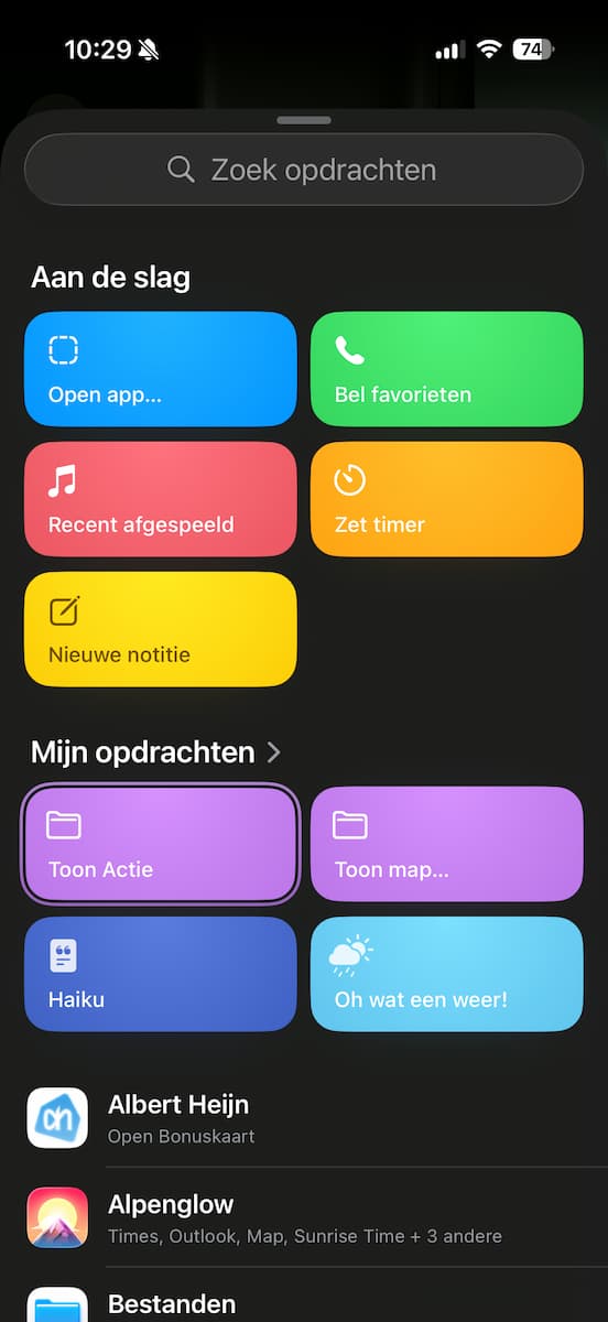 Instructiefoto: Actieknop