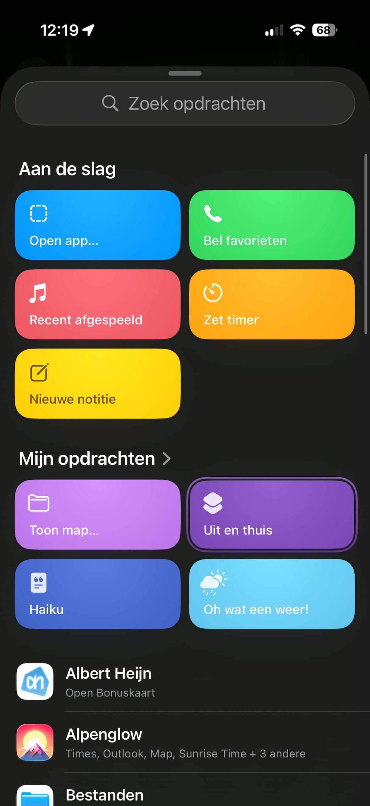 Instructiefoto: Actieknop