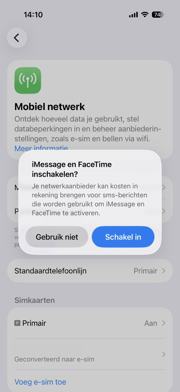 Instructiefoto: iMessage en FaceTime