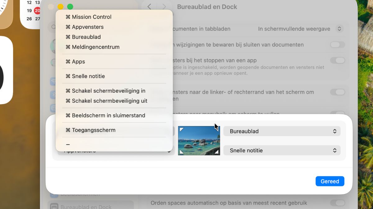 Combineer interactieve hoeken met een toets