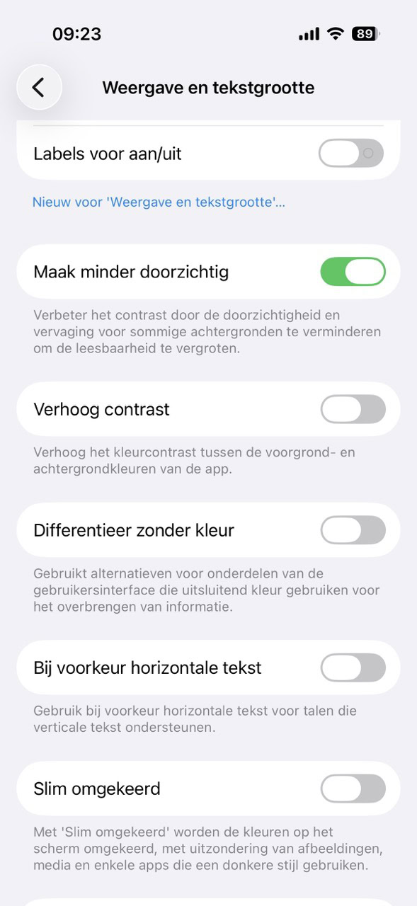 Instructiefoto: Minder doorzichtig