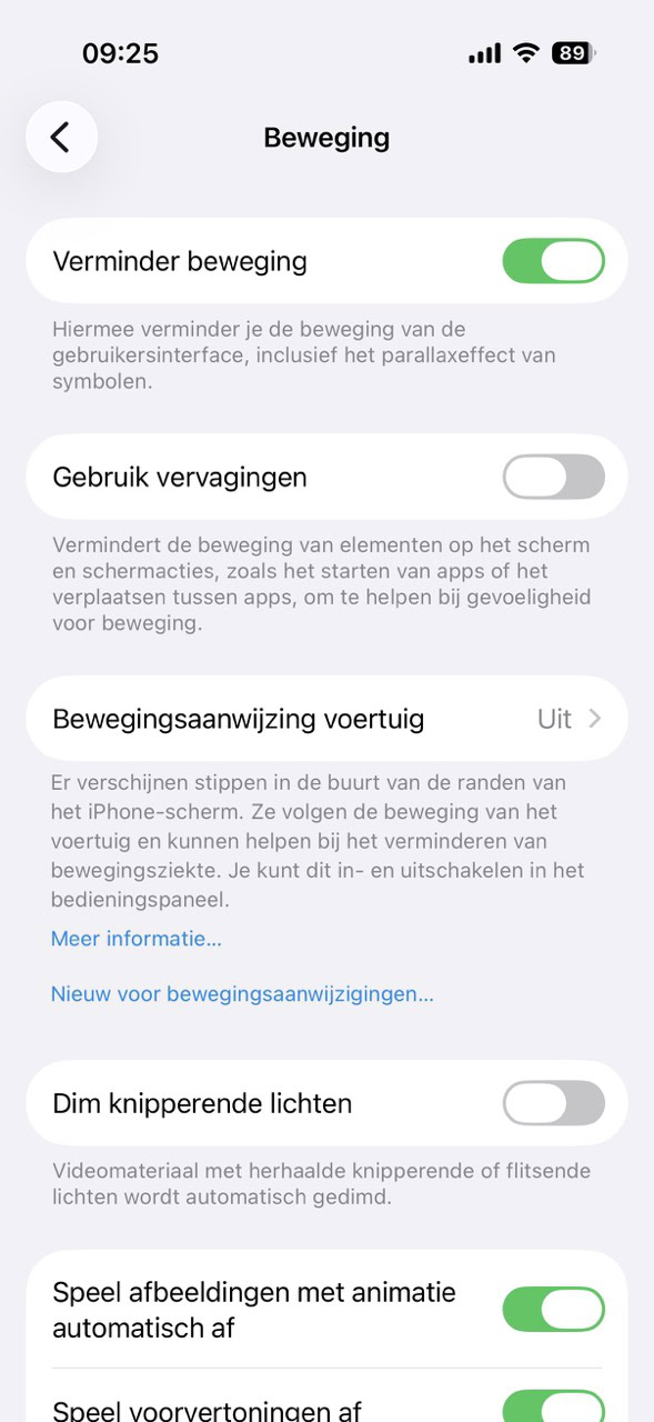 Instructiefoto: Verminder beweging