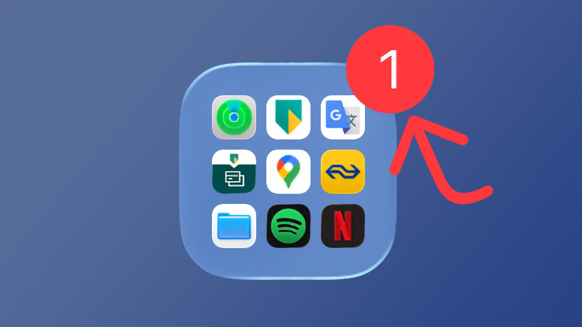 iPhone rood bolletje map