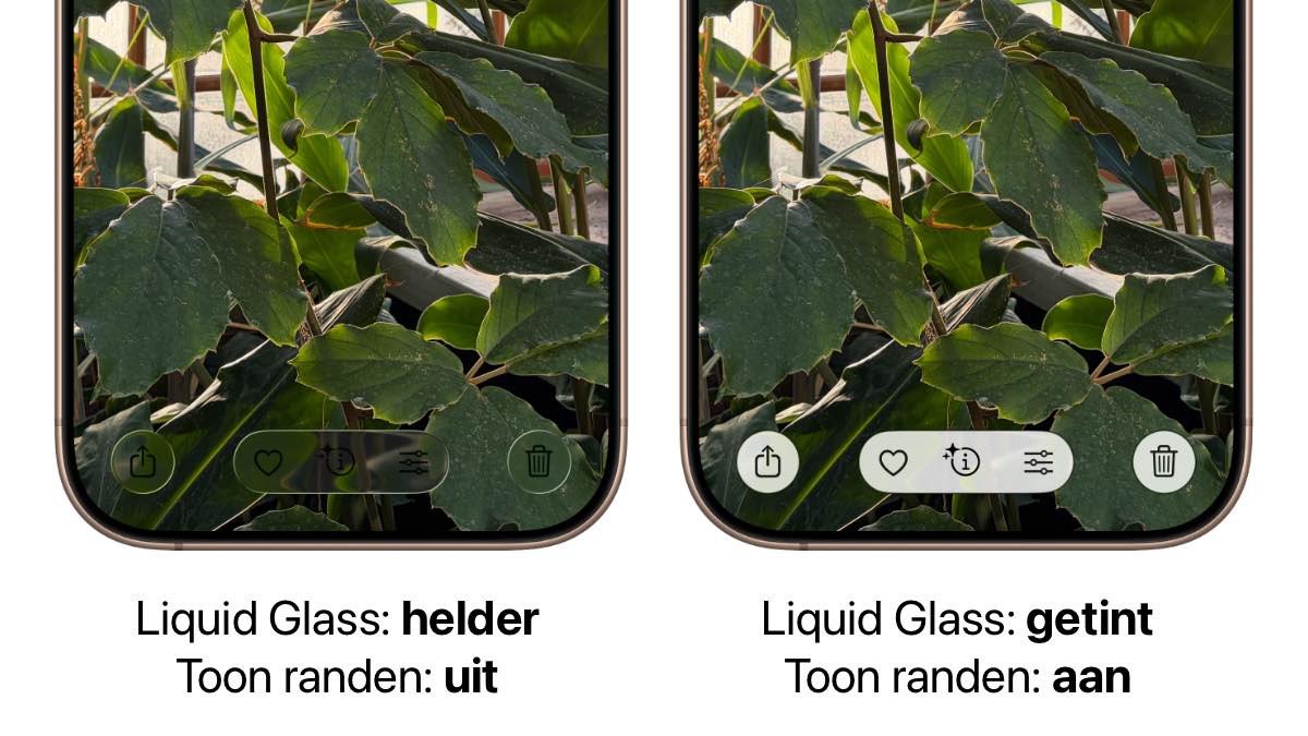 Liquid Glass verminderen