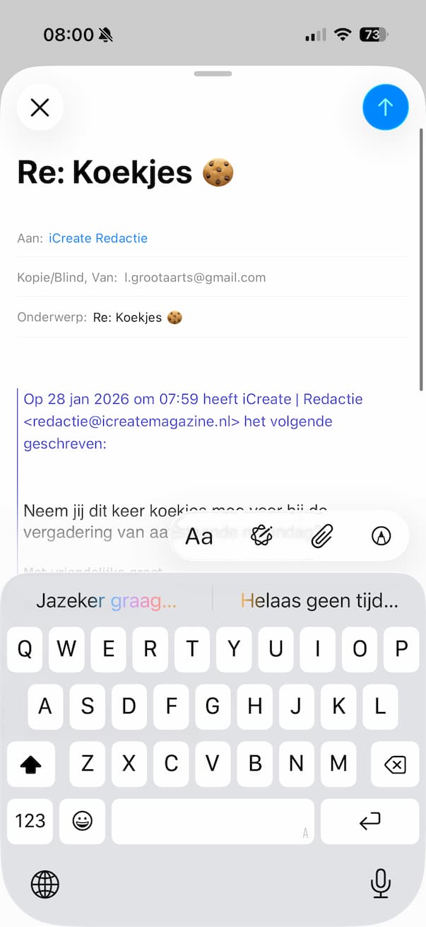 Slimme antwoorden in mail