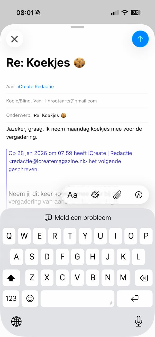 Slimme antwoorden in Mail