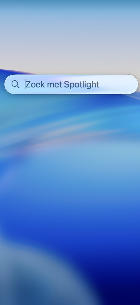 Spotlight geopend op de Mac