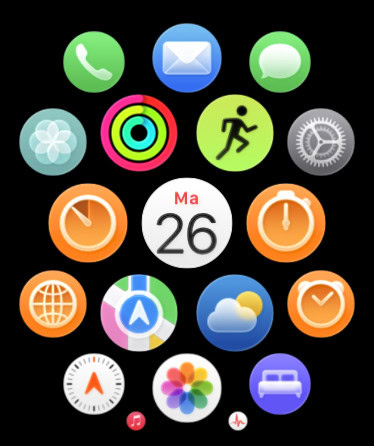 Appsmenu in watchOS