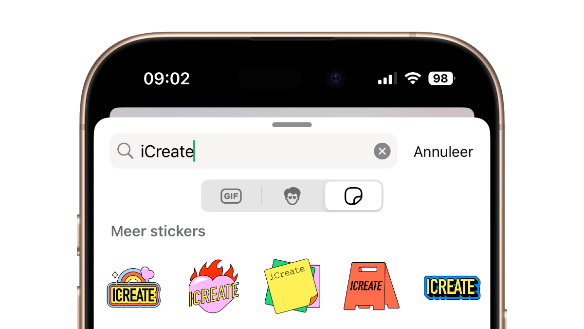 WhatsApp tekststicker
