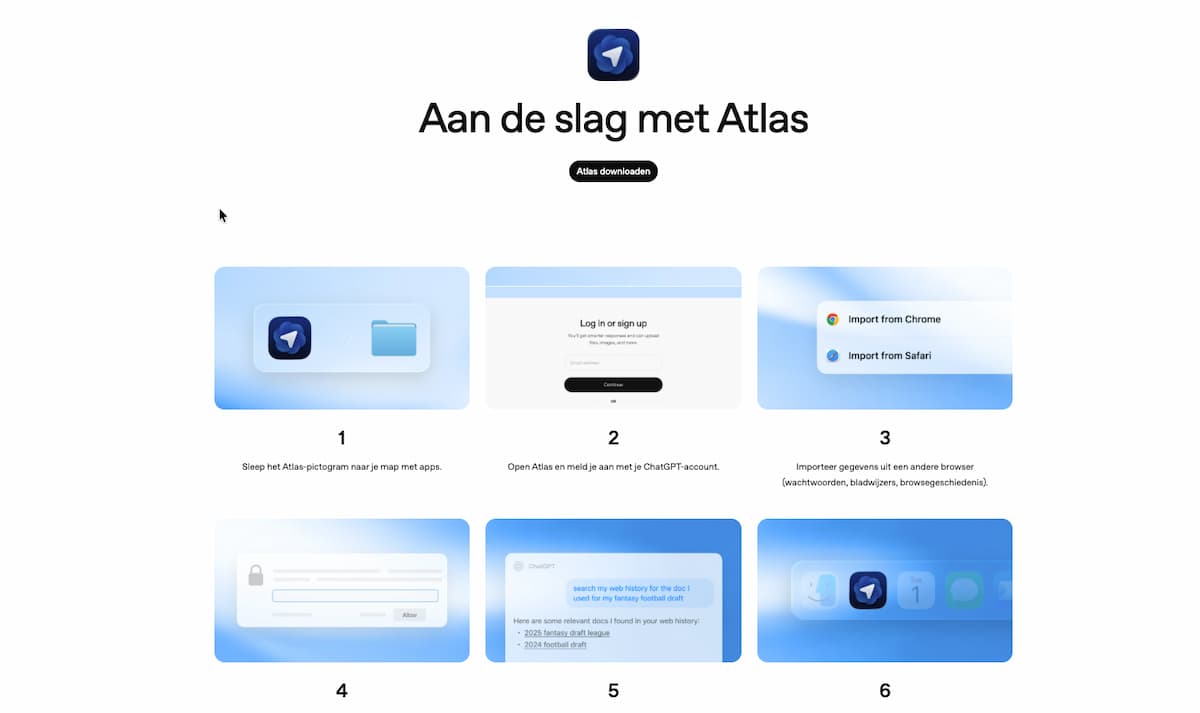 Instructiefoto: Download ChatGPT Atlas