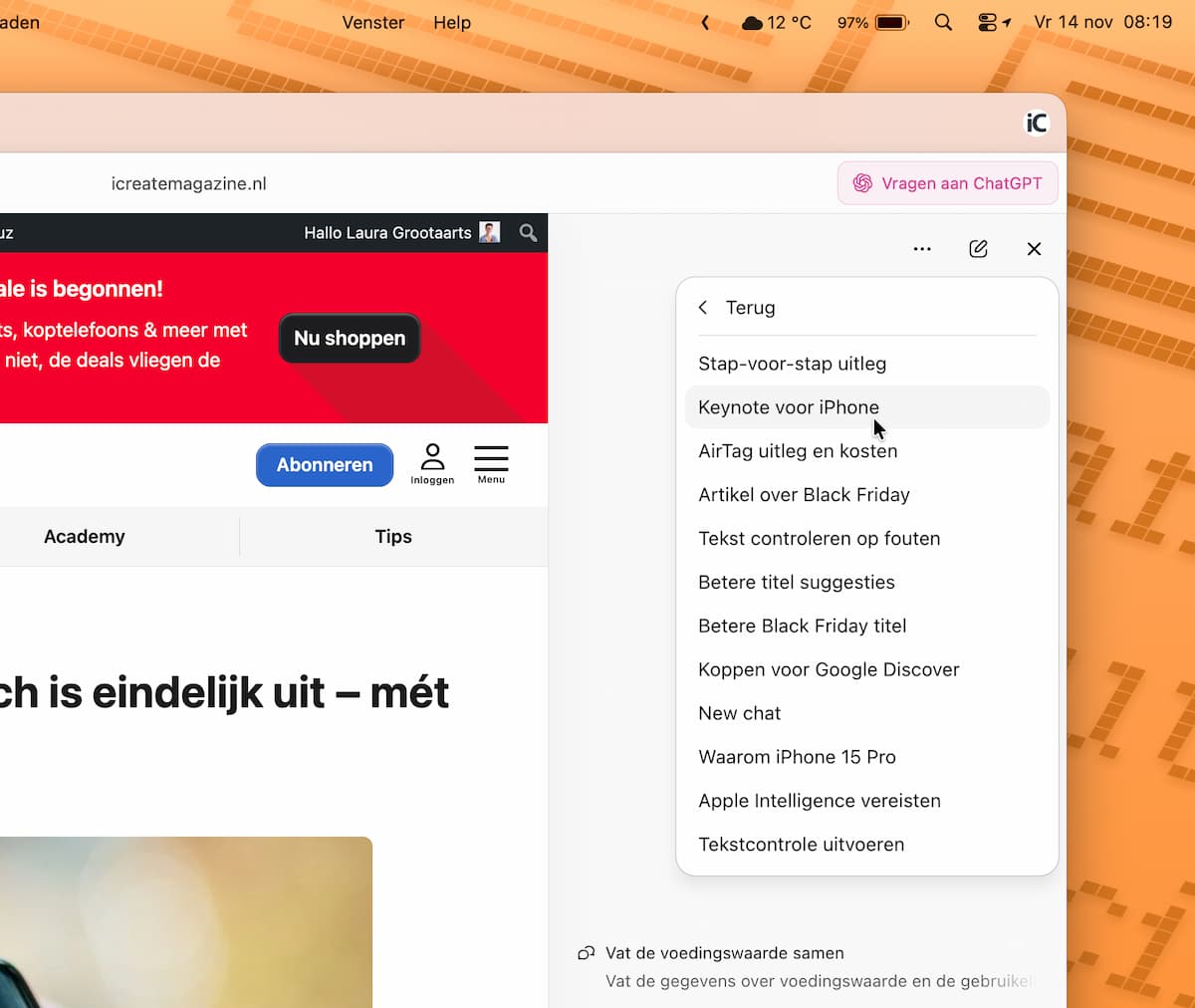 Instructiefoto: Iets ouds of iets nieuws