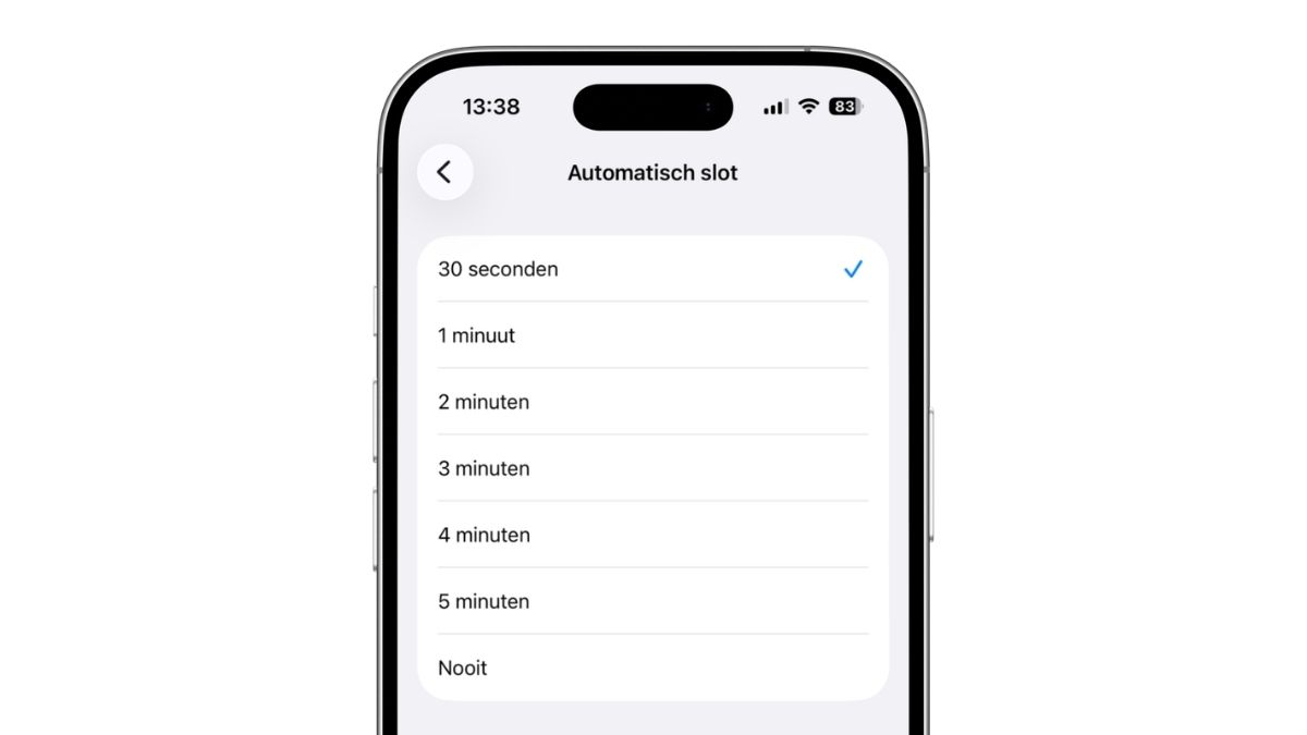 Automatisch slot 30 seconden