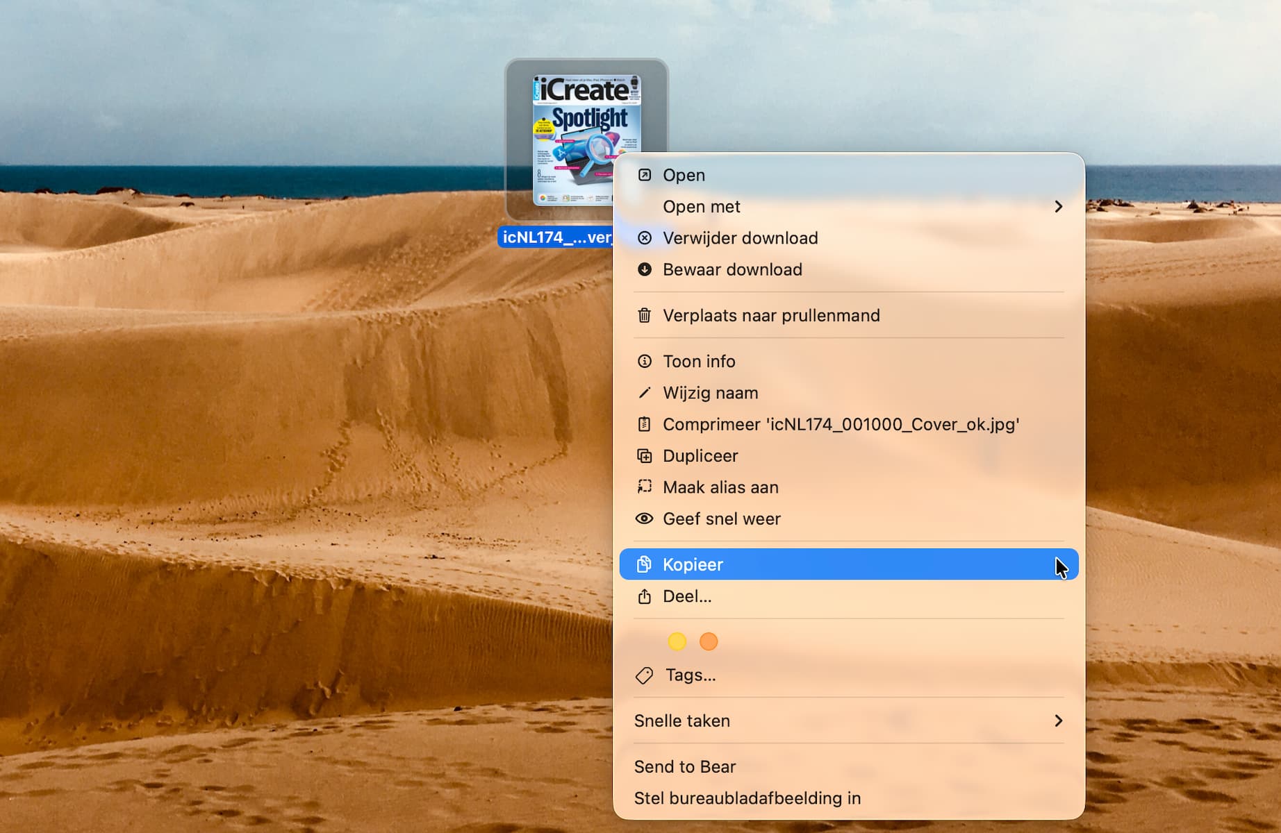 Instructiefoto: Kopieer op het ene apparaat