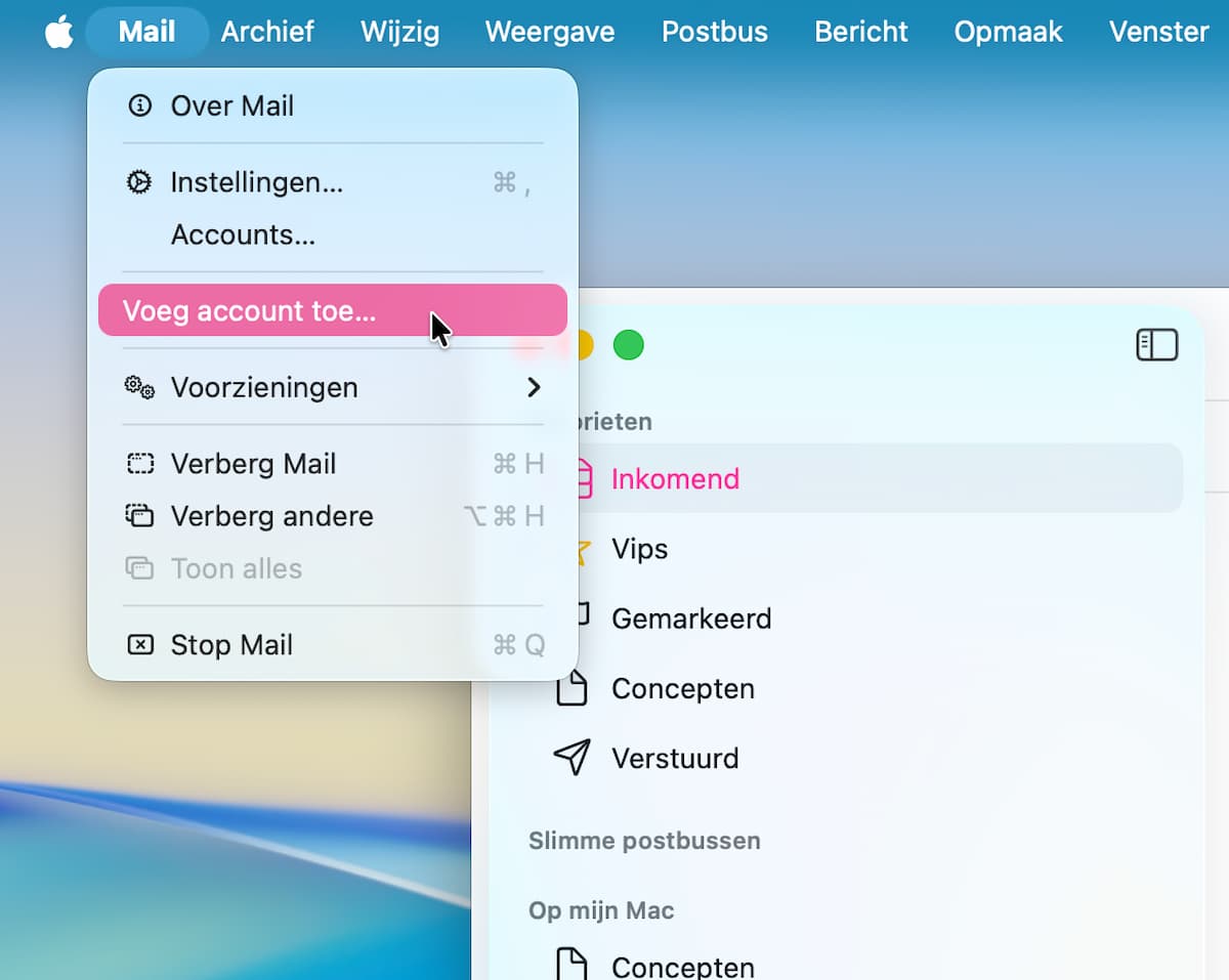 Instructiefoto: Instellingen
