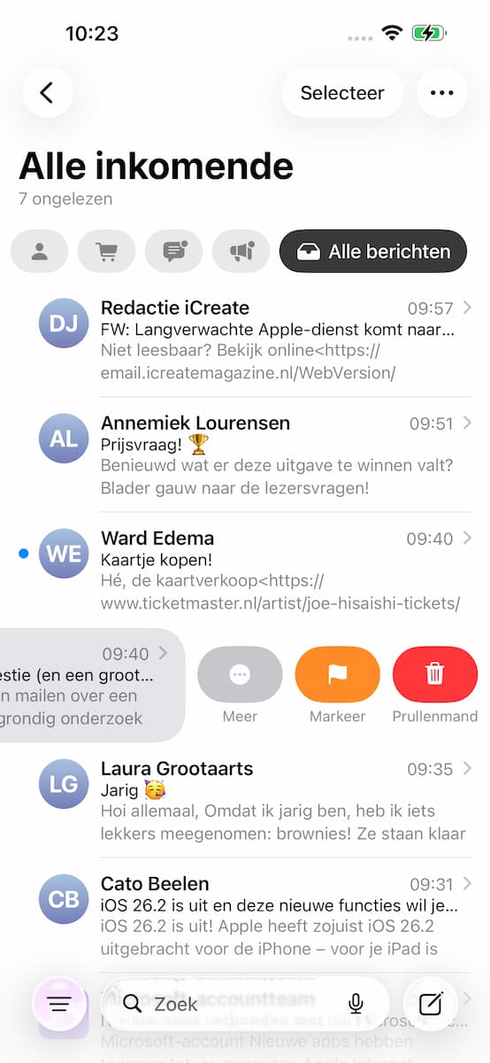 Instructiefoto: ...van rechts naar links
