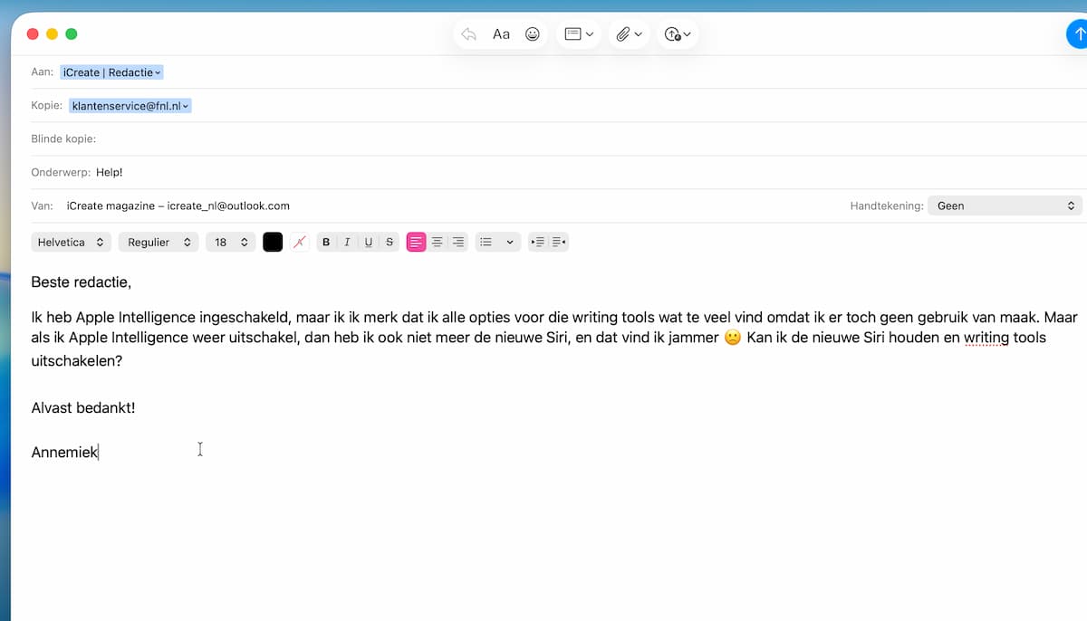 Instructiefoto: Opmaak