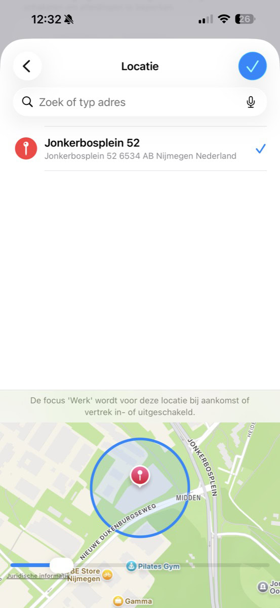 Locatie bepalen in focus