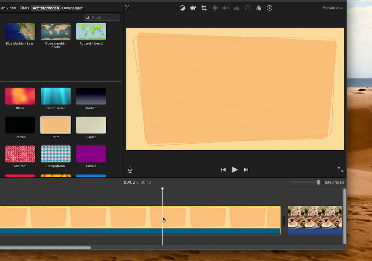 Instructiefoto: Achtergrond