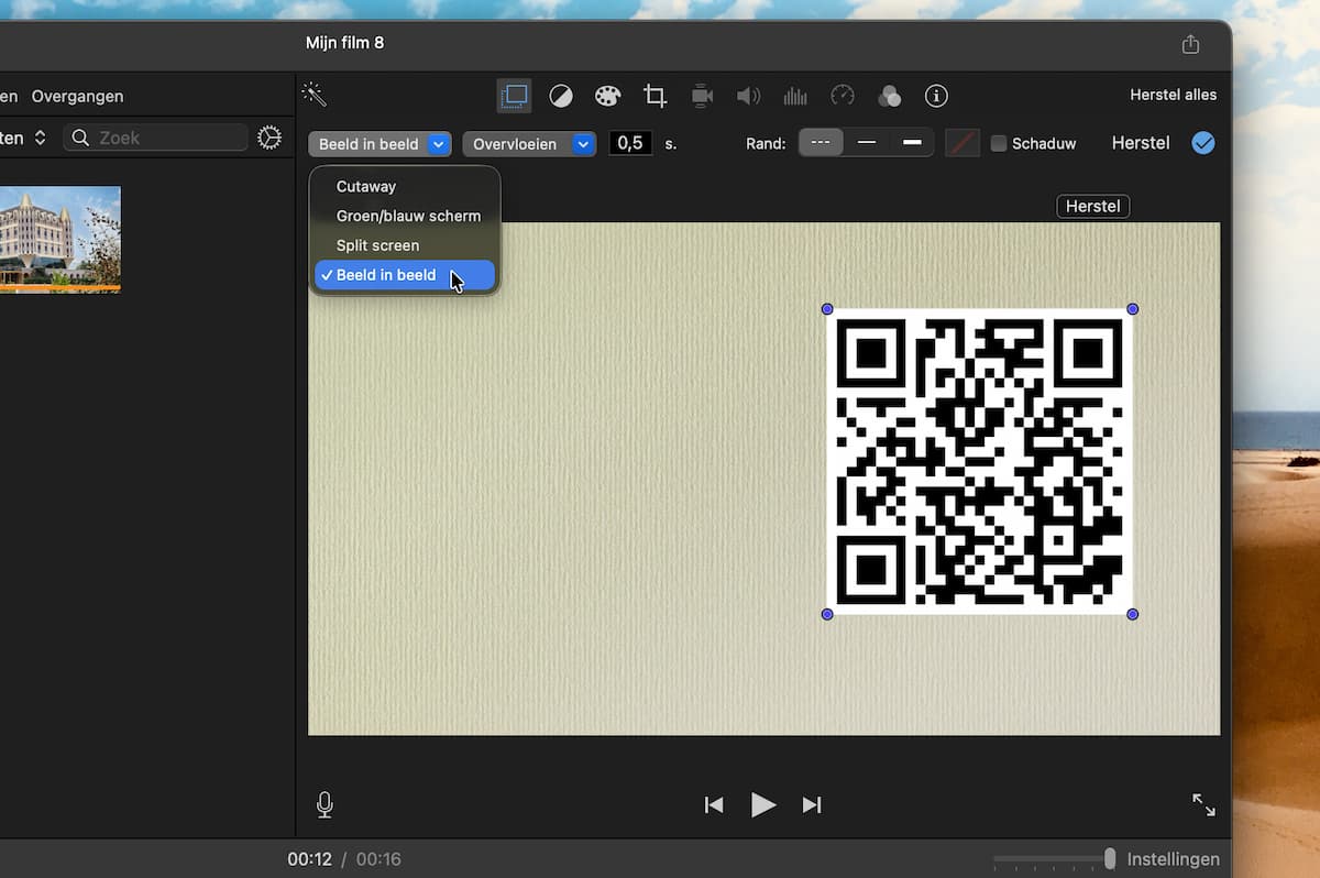 Instructiefoto: Beeld in beeld