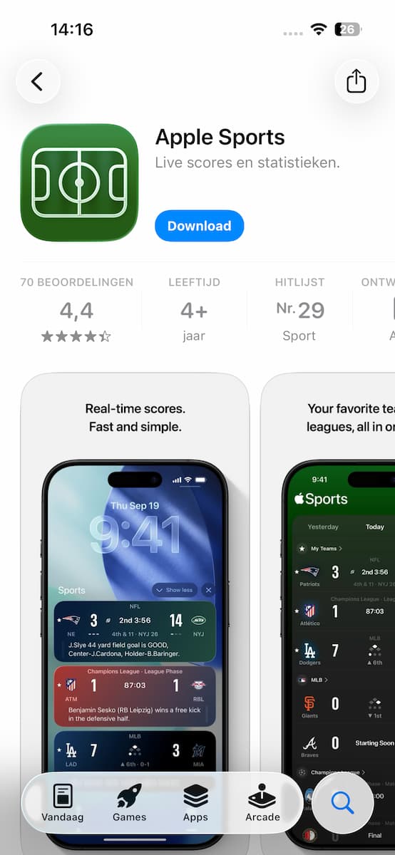 Instructiefoto: App Store