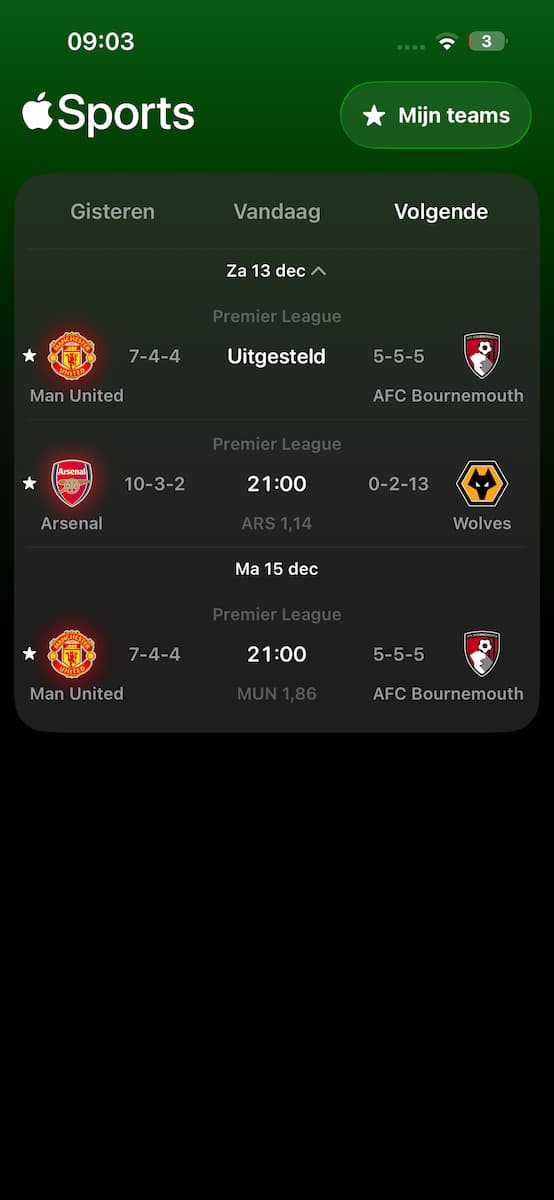 Instructiefoto: Mijn teams